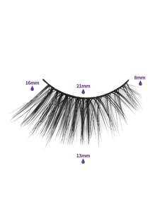 MAGEFY 10 Pairs Of Half Eye Natural Full False Eyelashes,Thick Curling Fluffy Eyelashes For Party Use Manga Eyelashes, Travel Essentials,Elongated Eye Tail - Black - View 3