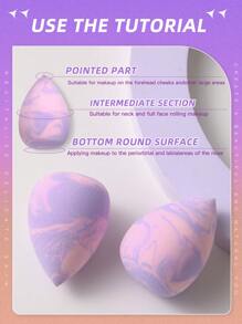 2pcs Makeup Sponge - Multicolor - View 4