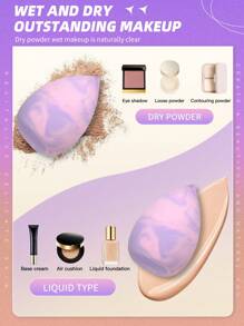2pcs Makeup Sponge - Multicolor - View 6