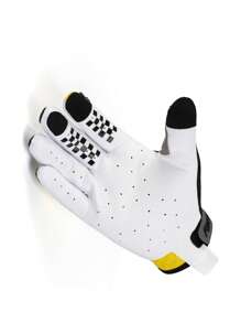 1對觸屏全掌夏季摩托越野賽車手套,摩托車手套 - 黃色 - 查看 4