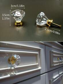 4入組透明抽屜旋鈕 - 無色 - 查看 3