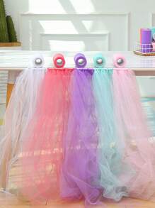 1 pieza Rollo de tul blanco para tutú DIY para bodas, fiestas, faldas de mesa y decoración, Navidad - Blanco - Ver 4