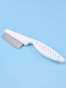 1入組不銹鋼寵物毛梳用於狗和貓美容 - 白色 - 查看 4