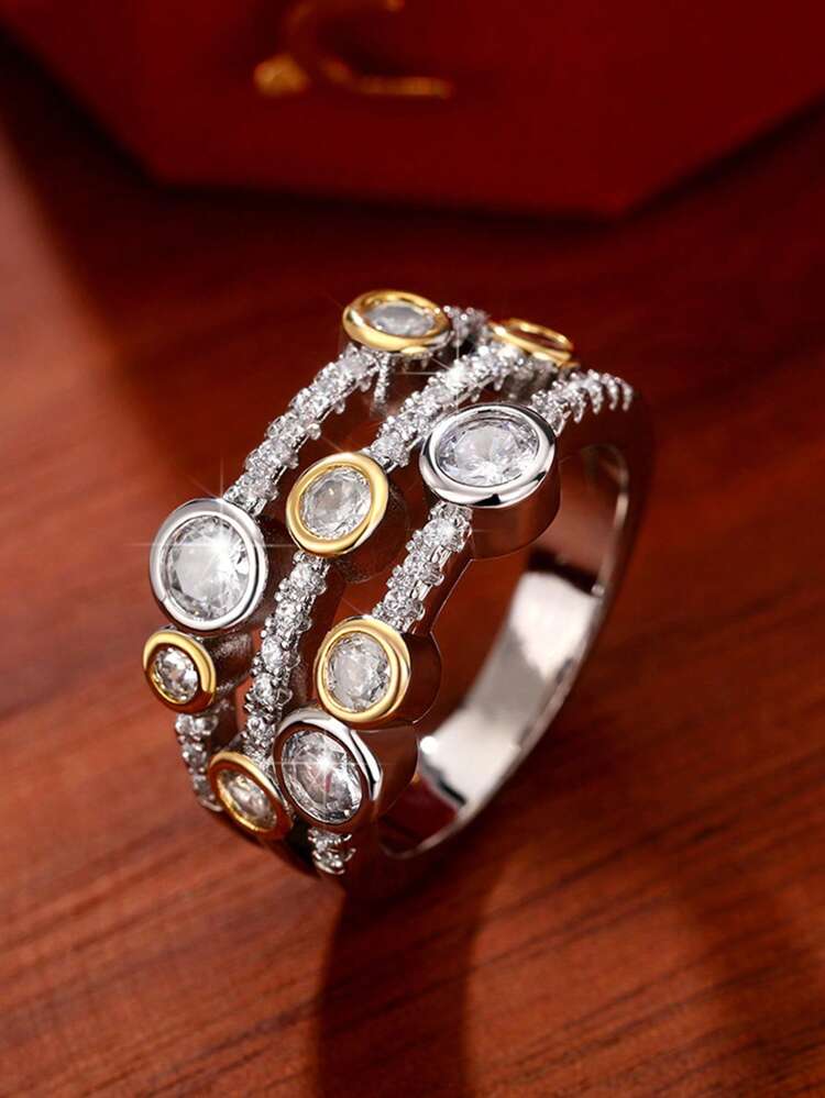 Cubic Zirconia Decor Ring