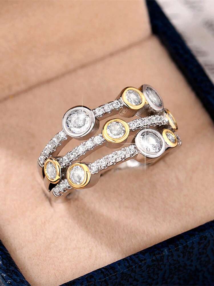 Cubic Zirconia Decor Ring