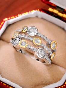 Cubic Zirconia Decor Ring