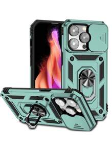 带指环支架的磁吸手机壳，国际版，非国内版 - 綠色 - 查看 1