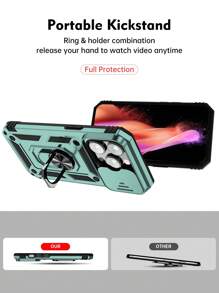 带指环支架的磁吸手机壳，国际版，非国内版 - 綠色 - 查看 3