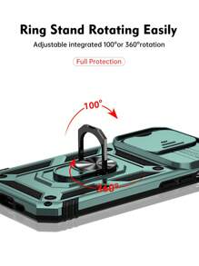 带指环支架的磁吸手机壳，国际版，非国内版 - 綠色 - 查看 6