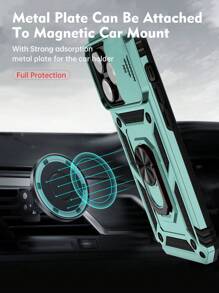 带指环支架的磁吸手机壳，国际版，非国内版 - 綠色 - 查看 8