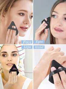 Bộ 3 bông mút trang điểm dùng cho kem nền, phấn phủ, che khuyết điểm và phấn phủ dạng bột + 3 bông phấn khoáng hình tam giác mềm mại dùng cho trang điểm mặt, Trang điểm, Giá rẻ, Trang trí phòng, Bàn trang điểm, Du lịch, Phòng ngủ, Phụ kiện trang điểm, Bông phấn, Dụng cụ tán trang điểm, Bông phấn phủ, Bông mút trang điểm, Giá rẻ, Quà tặng Giáng sinh, Trang điểm, Dụng cụ trang điểm, Đồ dùng giá rẻ, Quà tặng, Quà tặng cho phụ nữ, Quà Giáng sinh, Quà khuyến mãi, Du lịch, Đồ dùng giá rẻ, Vật dụng cần thiết khi đi du lịch - màu đen - Xem 2