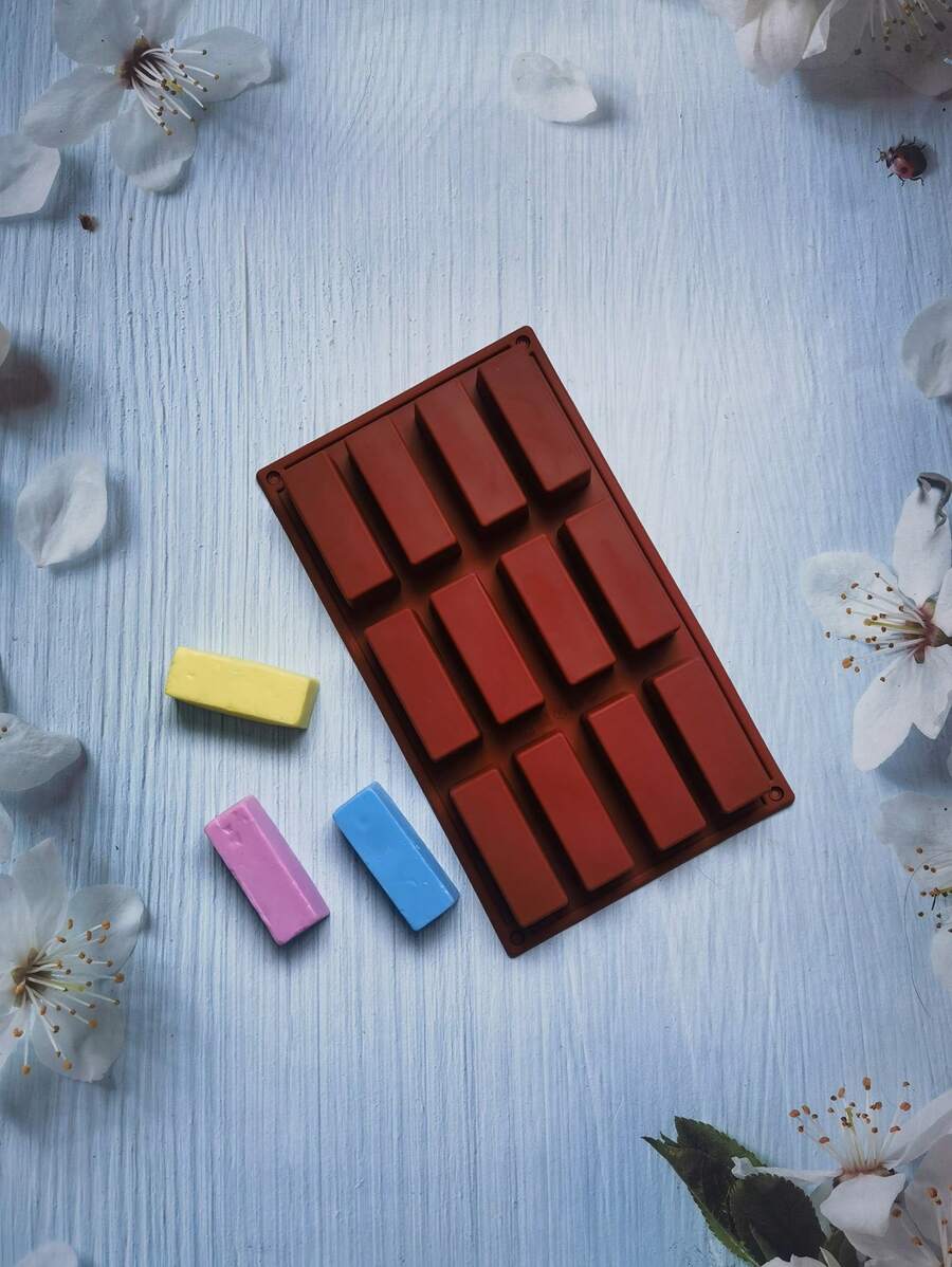 1入組矽膠模具用於DIY工藝矩形設計矽膠模具 - 鏽棕色 - 查看 1