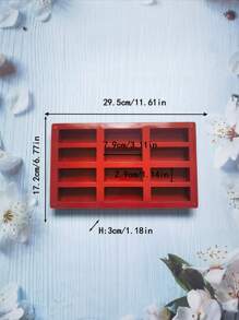 1入組矽膠模具用於DIY工藝矩形設計矽膠模具 - 鏽棕色 - 查看 2