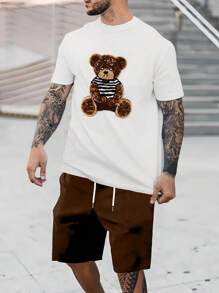 Manfinity Homme Bộ hai mảnh Nam Dây kéo Túi Hoạt hình Giải trí - Nhiều màu - Xem 1