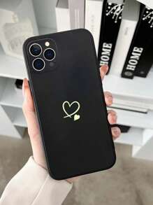 Heart Pattern Phone Case - Black - View 5