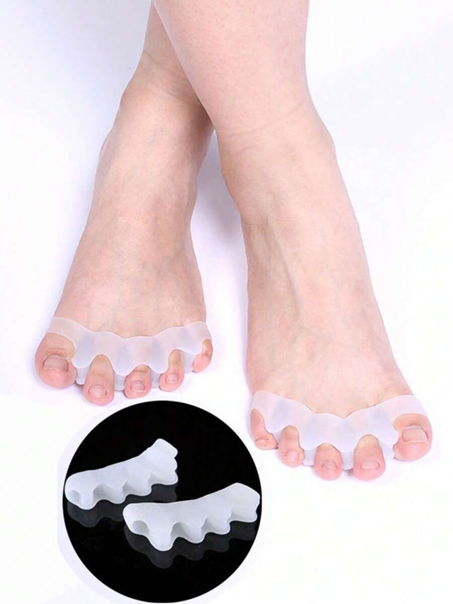 Dụng cụ tách ngón chân silicon 2 chiếc - trắng - Xem 1