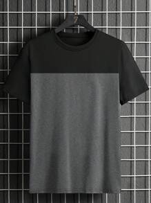 Manfinity Homme Men Plus Two Tone Tee - Multicolor - View 3