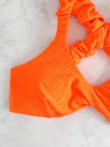 前扭結無鋼圈比基尼泳裝上衣