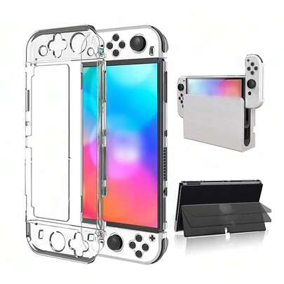 Bộ 2 vỏ tay cầm chơi game + 1 vỏ máy chơi game cho OLED, chống sốc, chống cháy nổ, chống trầy xước, chống mồ hôi, bảo vệ toàn diện cho thiết bị an toàn