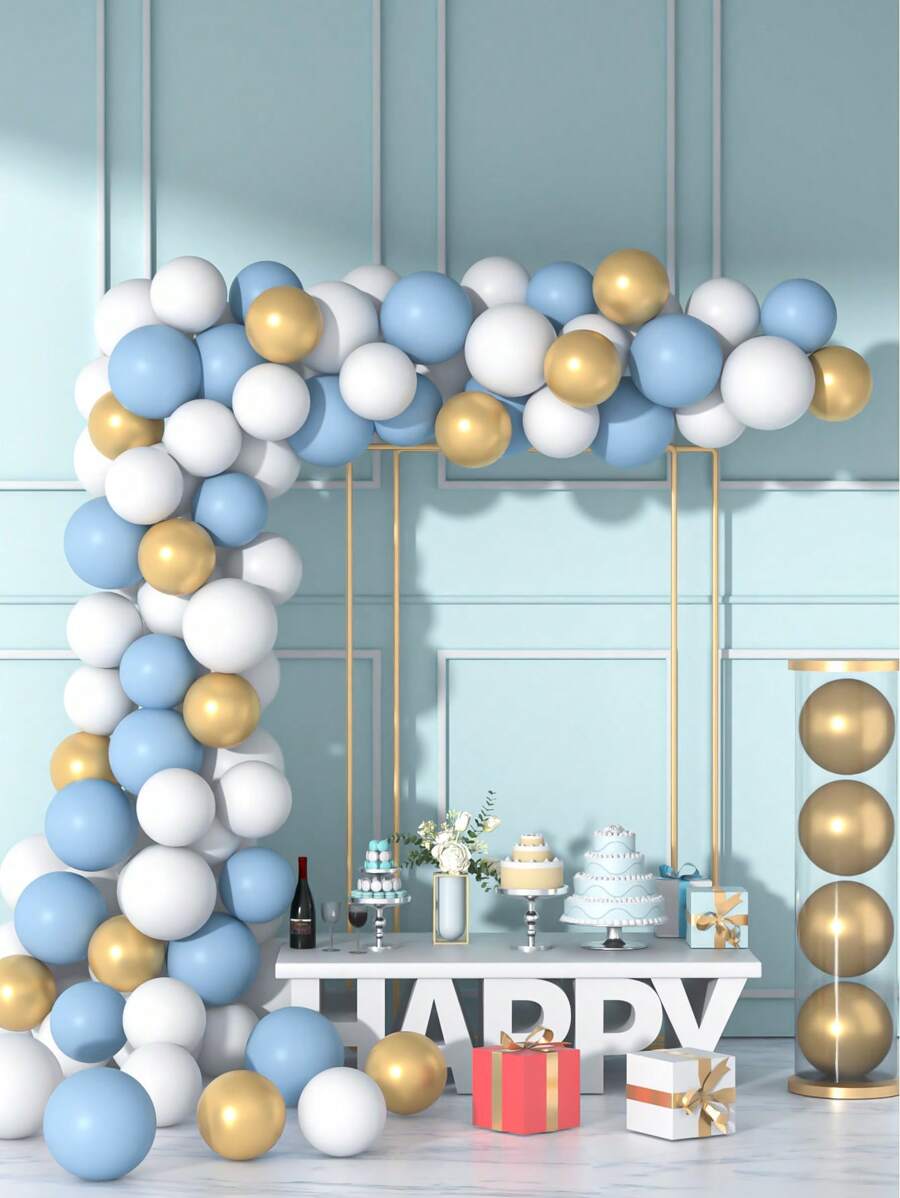 111pcs/set Plastic Balloon, Modern Mixed Color Decorative Balloon Garland For Home Decor, Party
