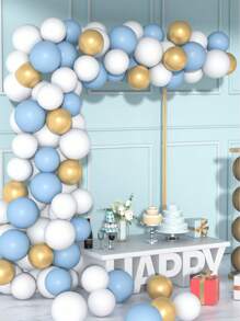 111pcs/set Plastic Balloon, Modern Mixed Color Decorative Balloon Garland For Home Decor, Party