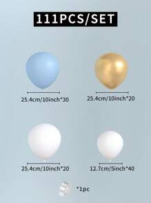 111pcs/set Plastic Balloon, Modern Mixed Color Decorative Balloon Garland For Home Decor, Party