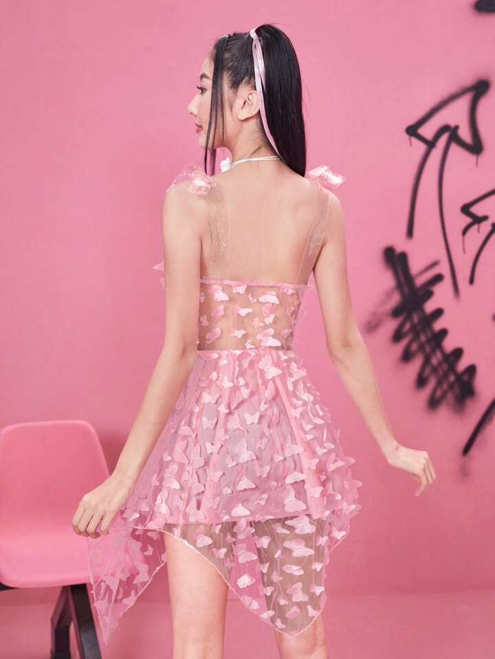 butterfly mesh overlay dress Our Butterfly Appliques Mesh Overlay Cami Dress is such a vibe