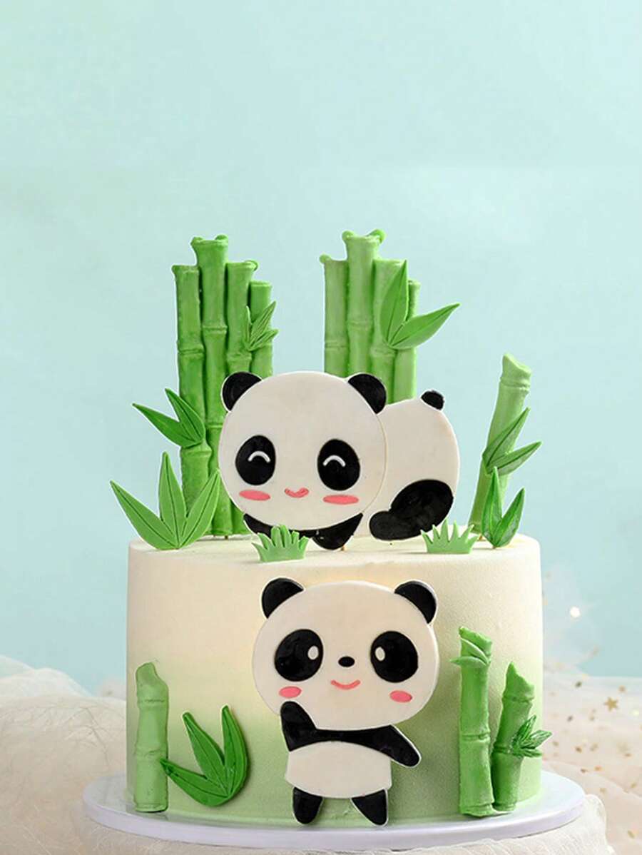 1入組矽膠模具用於DIY工藝創意熊貓形狀矽膠模具 - 粉色 - 查看 1