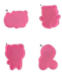 1入組矽膠模具用於DIY工藝創意熊貓形狀矽膠模具 - 粉色 - 查看 7