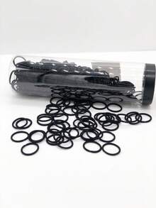 400 chiếc dây buộc tóc chắc chắn - màu đen - Xem 3