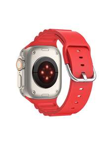 dây đeo đồng hồ silicon tương thích với Apple Watch - Đỏ - Xem 2