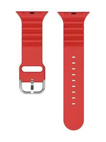 dây đeo đồng hồ silicon tương thích với Apple Watch - Đỏ - Xem 3