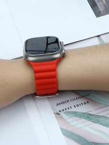 dây đeo đồng hồ silicon tương thích với Apple Watch - Đỏ - Xem 5