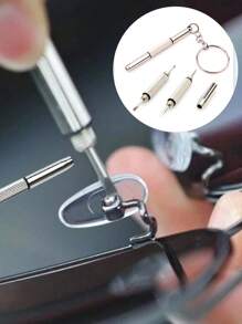 1套眼鏡螺絲刀簡約銀色眼鏡工具適合日常生活 - 銀色 - 查看 1