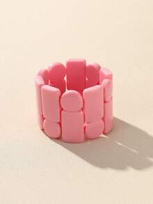 vòng tay trang trí hình học - Hồng - Xem 2