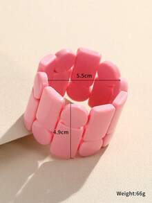 vòng tay trang trí hình học - Hồng - Xem 3