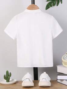 SHEIN 小男童前蝴蝶結襯衫無項鏈