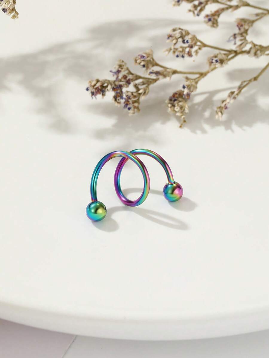 1 vòng mũi bằng thép không gỉ - Nhiều màu - Xem 1