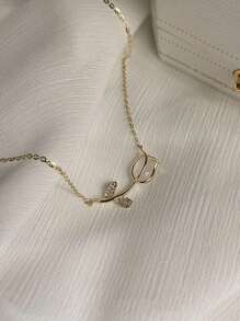 Floral Charm Necklace - Multicolor - View 3