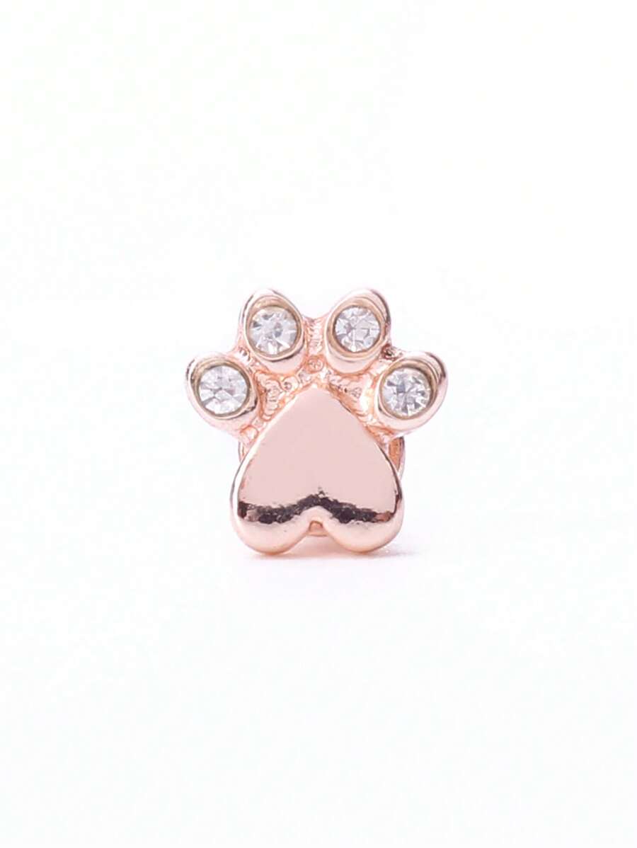 1入組男士女士鋅合金時尚水鑽裝飾爪形設計錶帶裝飾扣用於錶帶裝飾