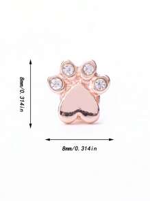 1入組男士女士鋅合金時尚水鑽裝飾爪形設計錶帶裝飾扣用於錶帶裝飾