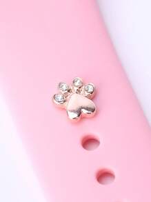 1入組男士女士鋅合金時尚水鑽裝飾爪形設計錶帶裝飾扣用於錶帶裝飾