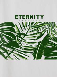 Manfinity Chillmode Bộ hai mảnh Nam Dây kéo Lá thư Nhiệt đới Boho - Nhiều màu - Xem 5