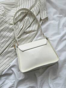 Small Flap Square Bag Minimalist White - White - View 2
