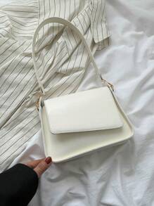 Small Flap Square Bag Minimalist White - White - View 5