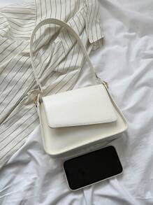 Small Flap Square Bag Minimalist White - White - View 6