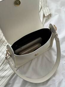 Small Flap Square Bag Minimalist White - White - View 7