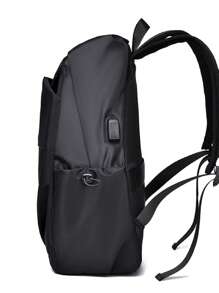 网眼面板方形包双色释放扣装饰休闲日常生活万圣节圣诞节冬季圣诞礼物男士包单肩包斜挎包男士包 - 黑色 - 查看 6