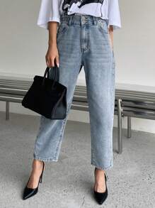 DAZY High Waist Mom Fit Jeans