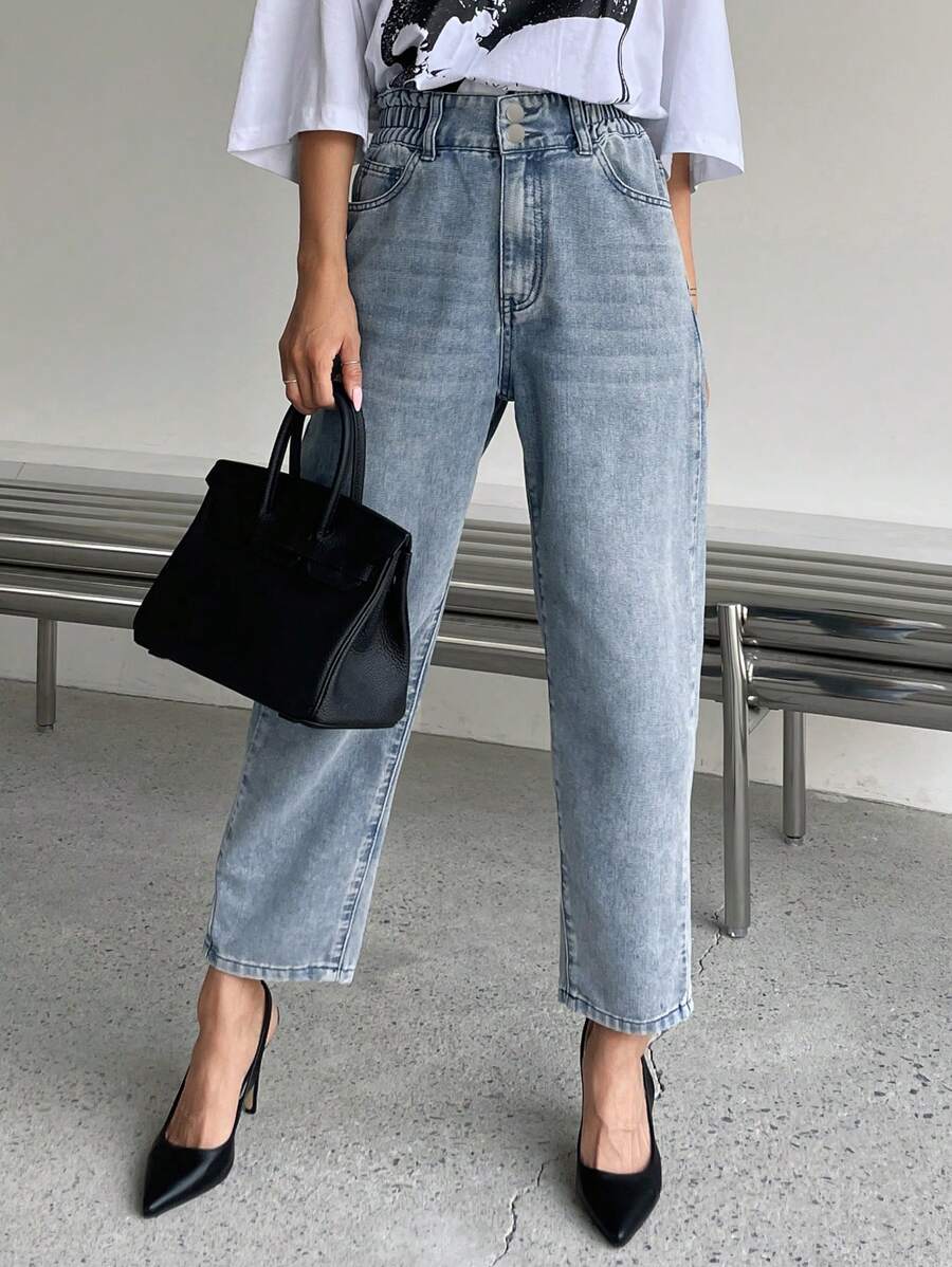 DAZY High Waist Mom Fit Jeans